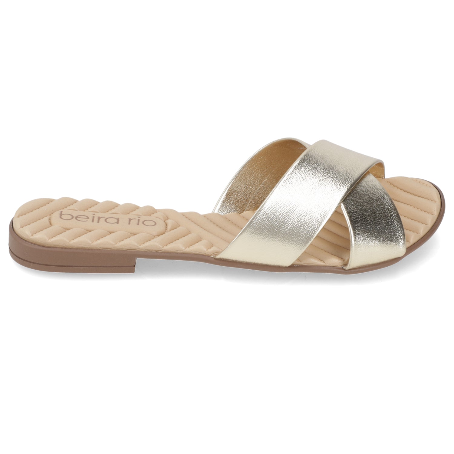 Sandalia Dorado Beira Rio Ecocuero Metalizado 35 / Dorado