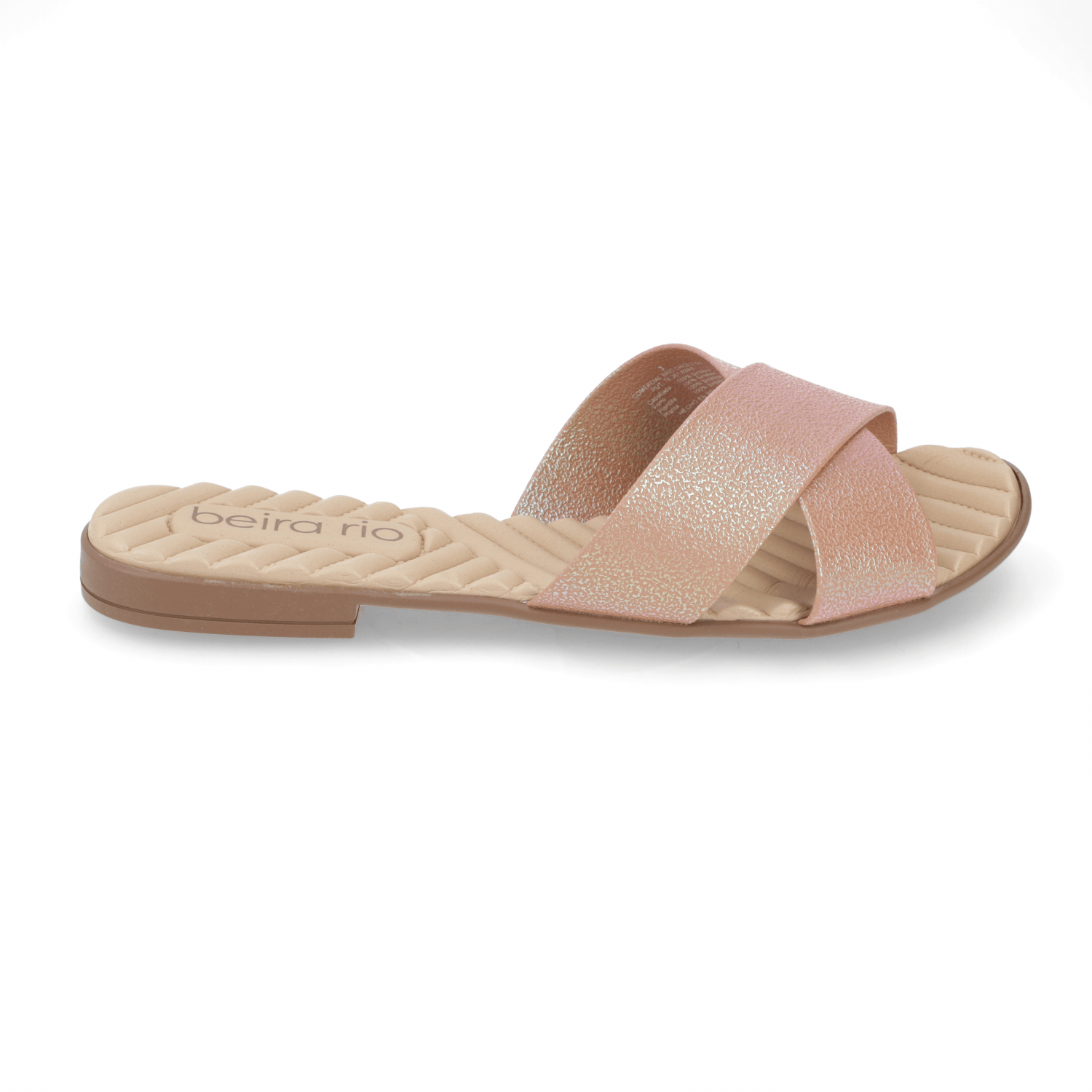 Sandalia Nude Beira Rio Textil Glitter 35 / Nude