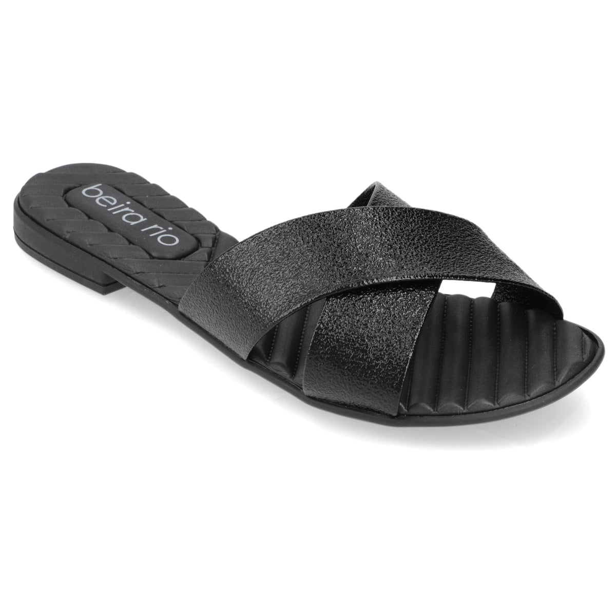 Sandalia Negro Beira Rio Textil Glitter 35 / Negro