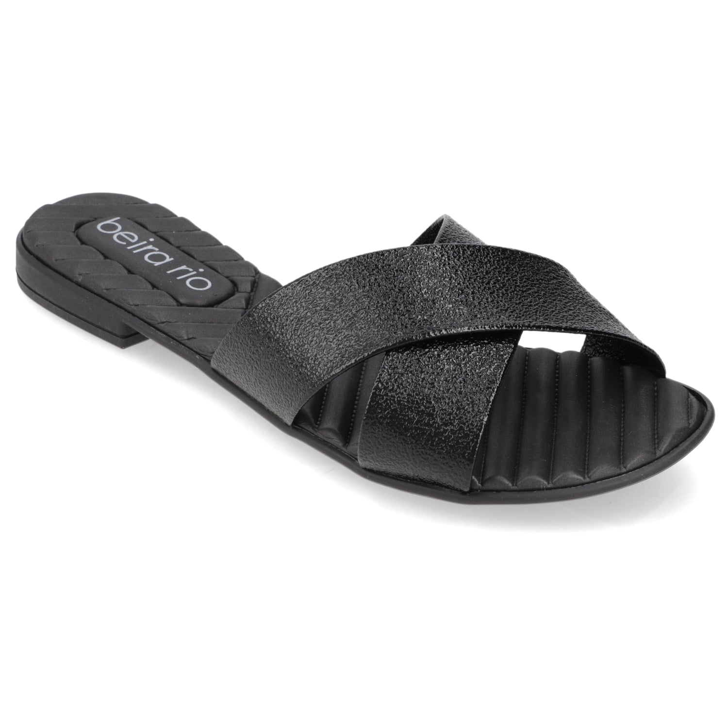 Sandalia Negro Beira Rio Textil Glitter 35 / Negro