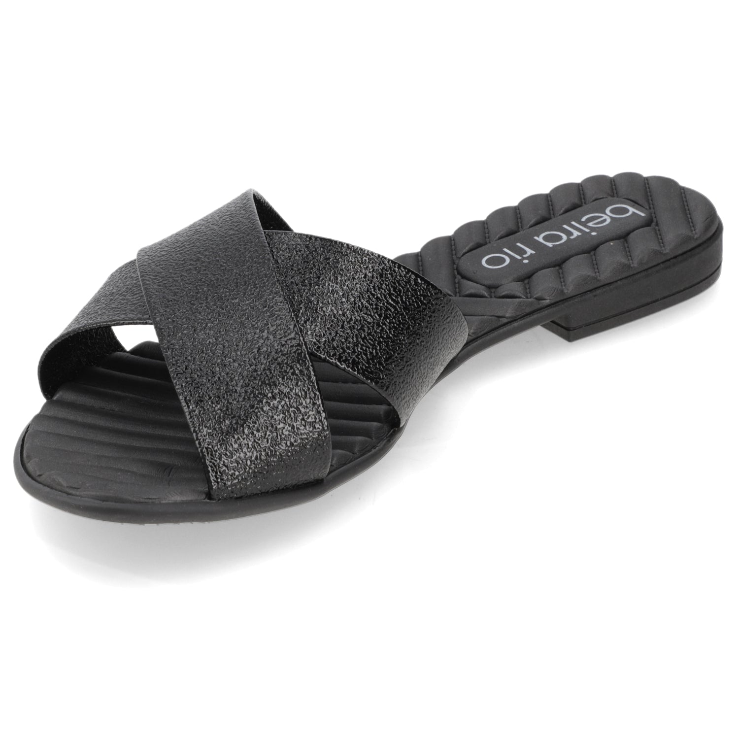 Sandalia Negro Beira Rio Textil Glitter 35 / Negro