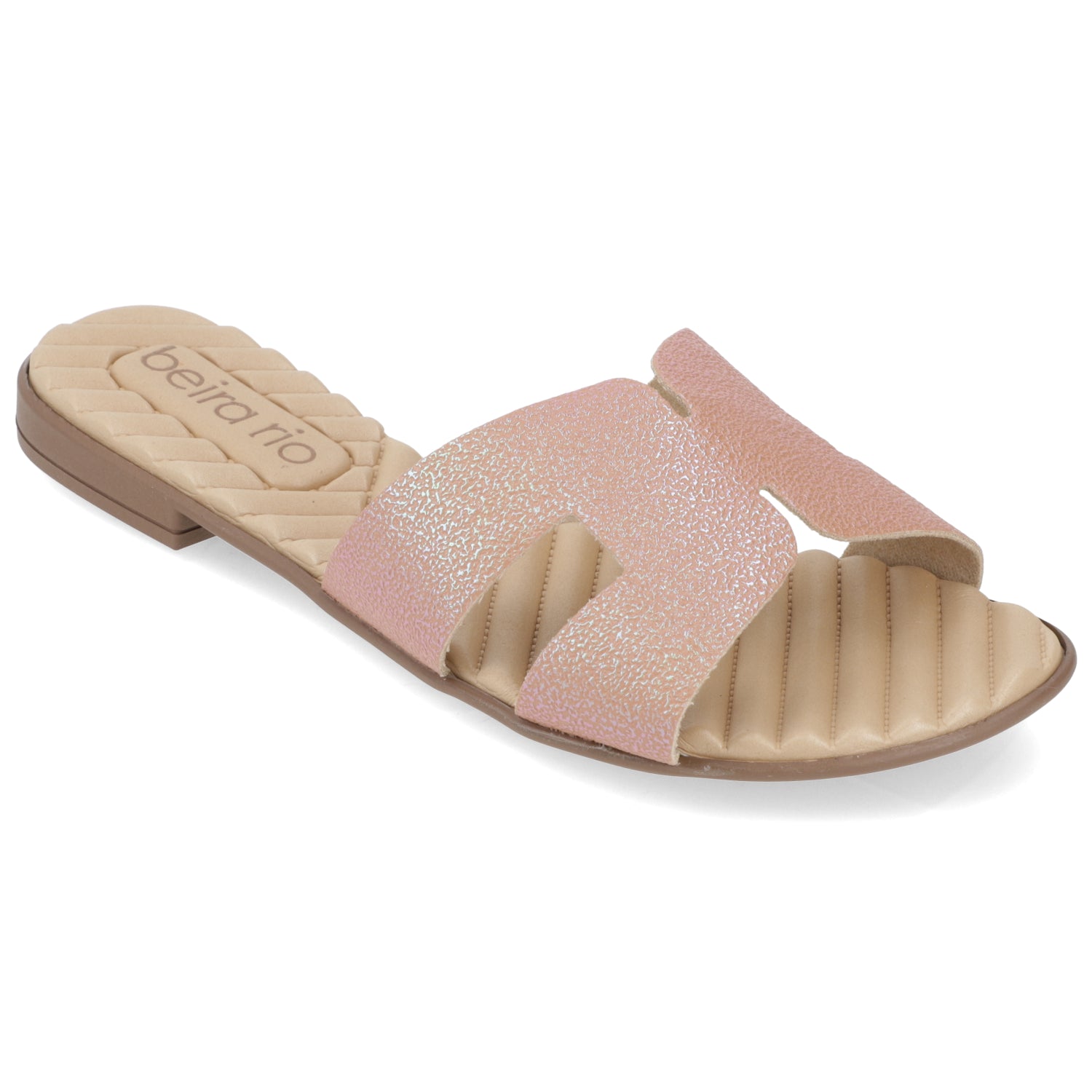 Sandalia Nude Beira Rio Textil Glitter 35 / Nude