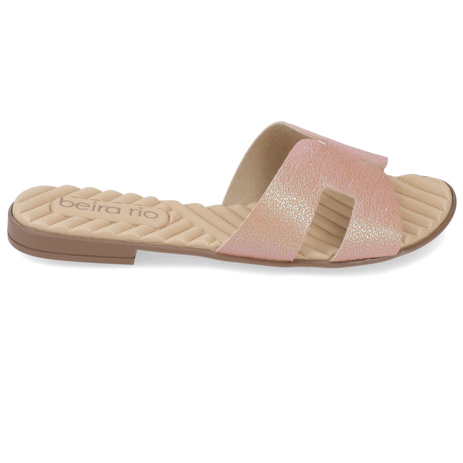 Sandalia Nude Beira Rio Textil Glitter 35 / Nude