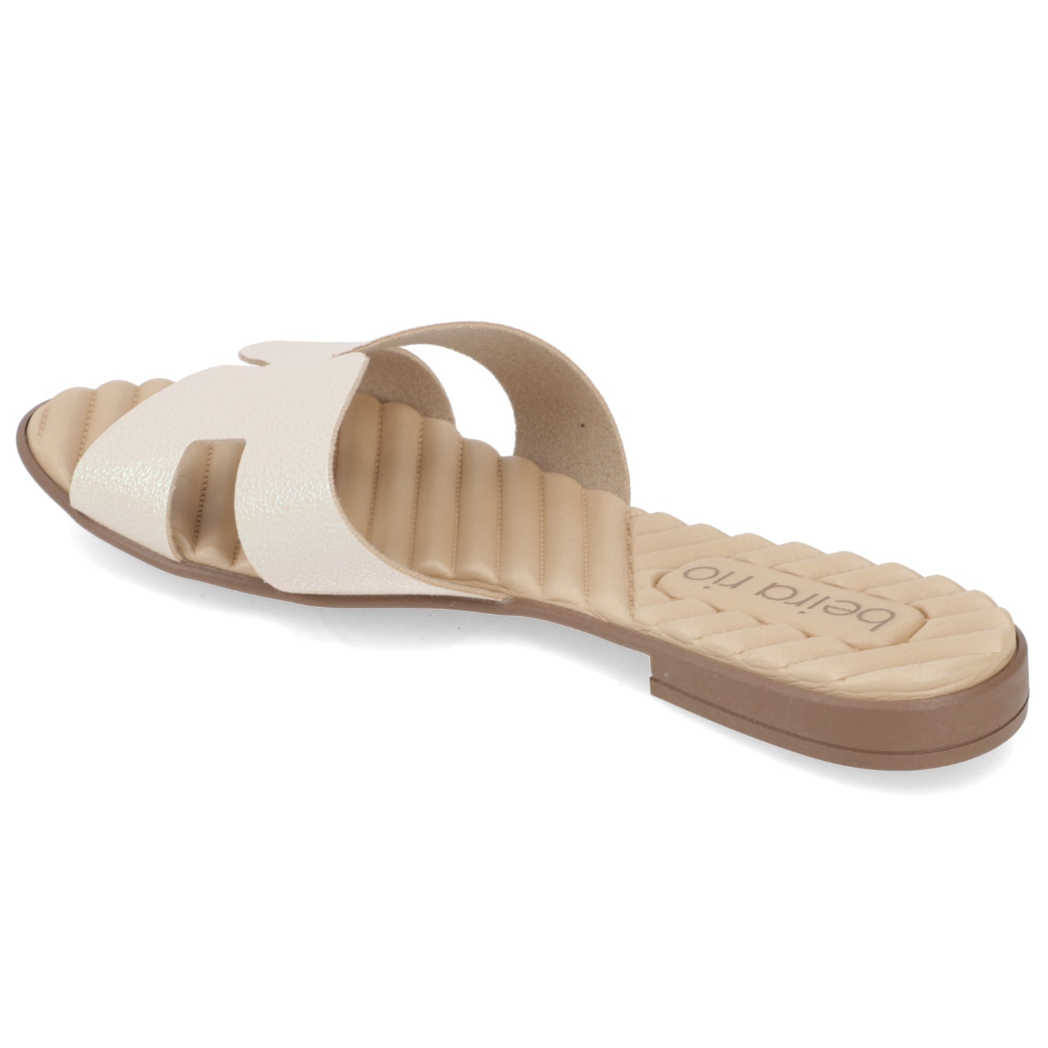 Sandalia Crema Beira Rio Textil Glitter 35 / Crema