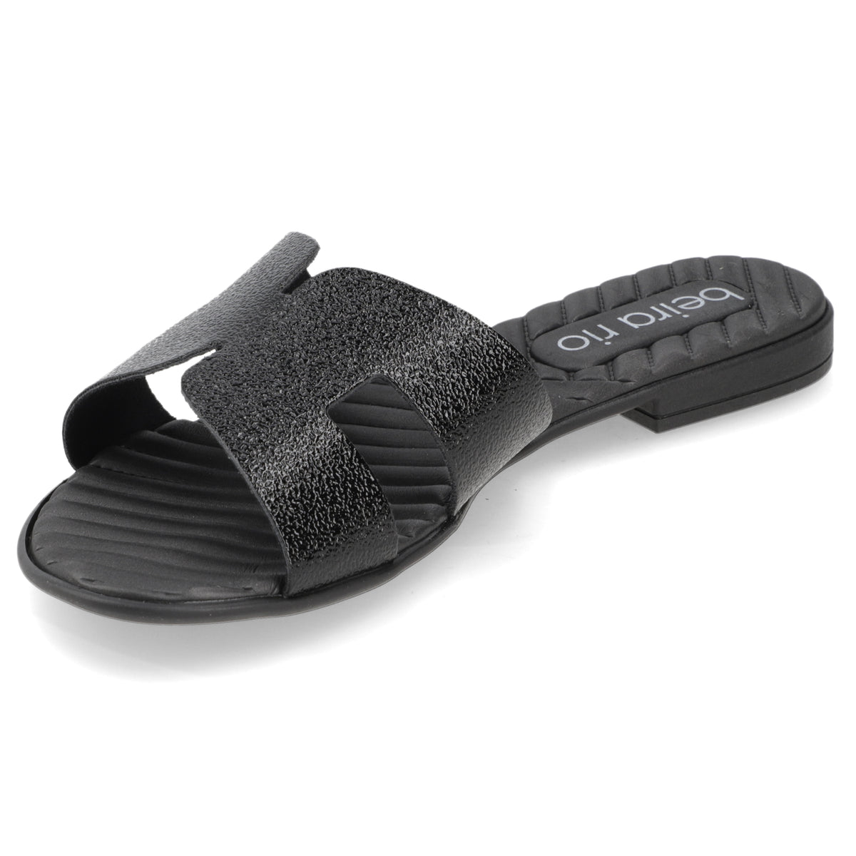 Sandalia Negro Beira Rio Textil Glitter 35 / Negro