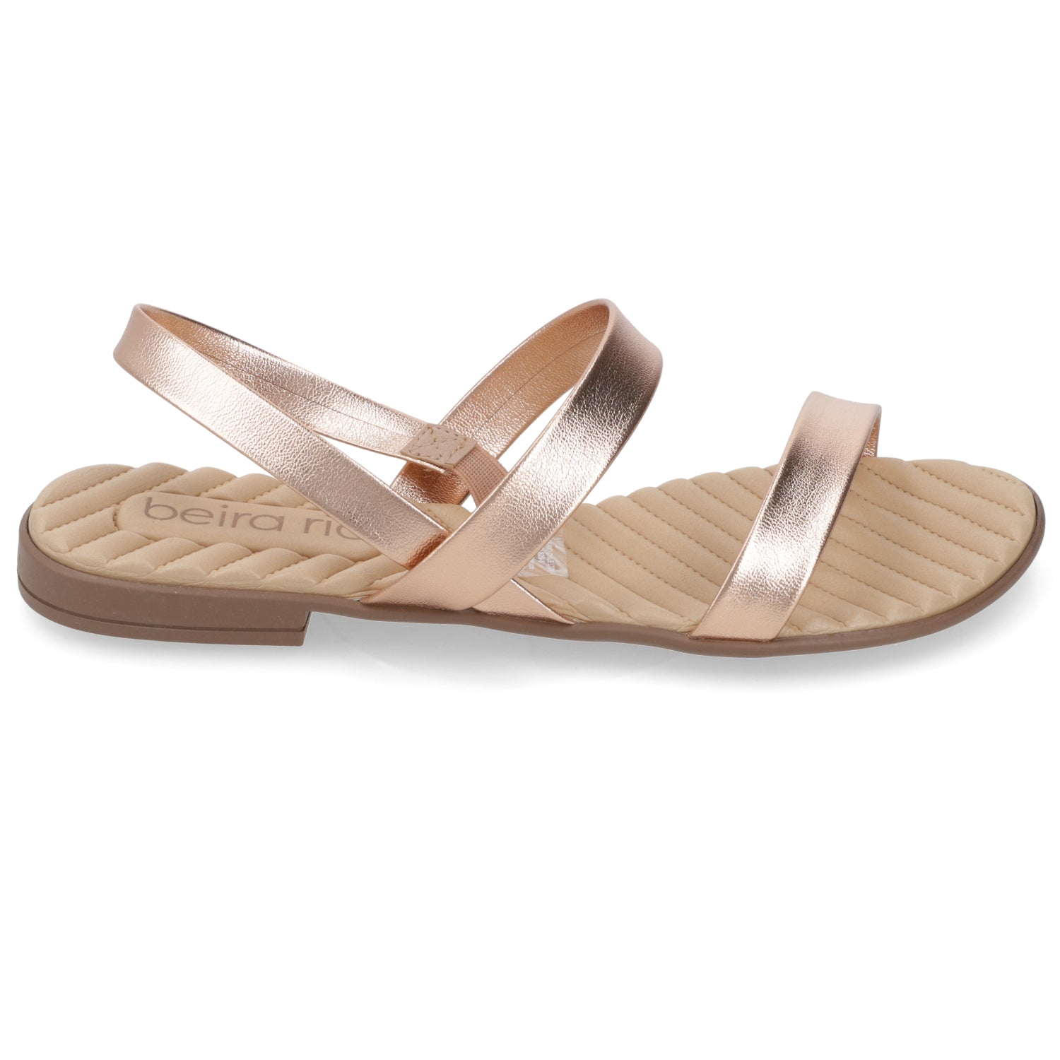 Sandalia Rose Gold Beira Rio Ecocuero Metalizado 35 / Rose Gold
