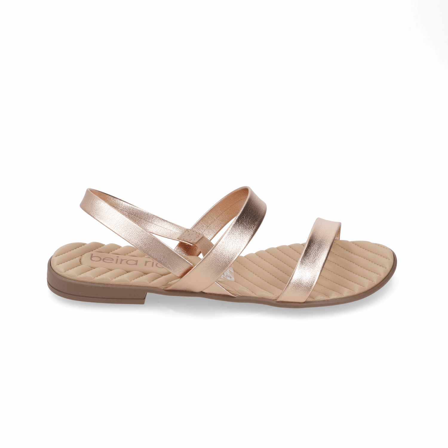 Sandalia Rose Gold Beira Rio Ecocuero Metalizado 35 / Rose Gold