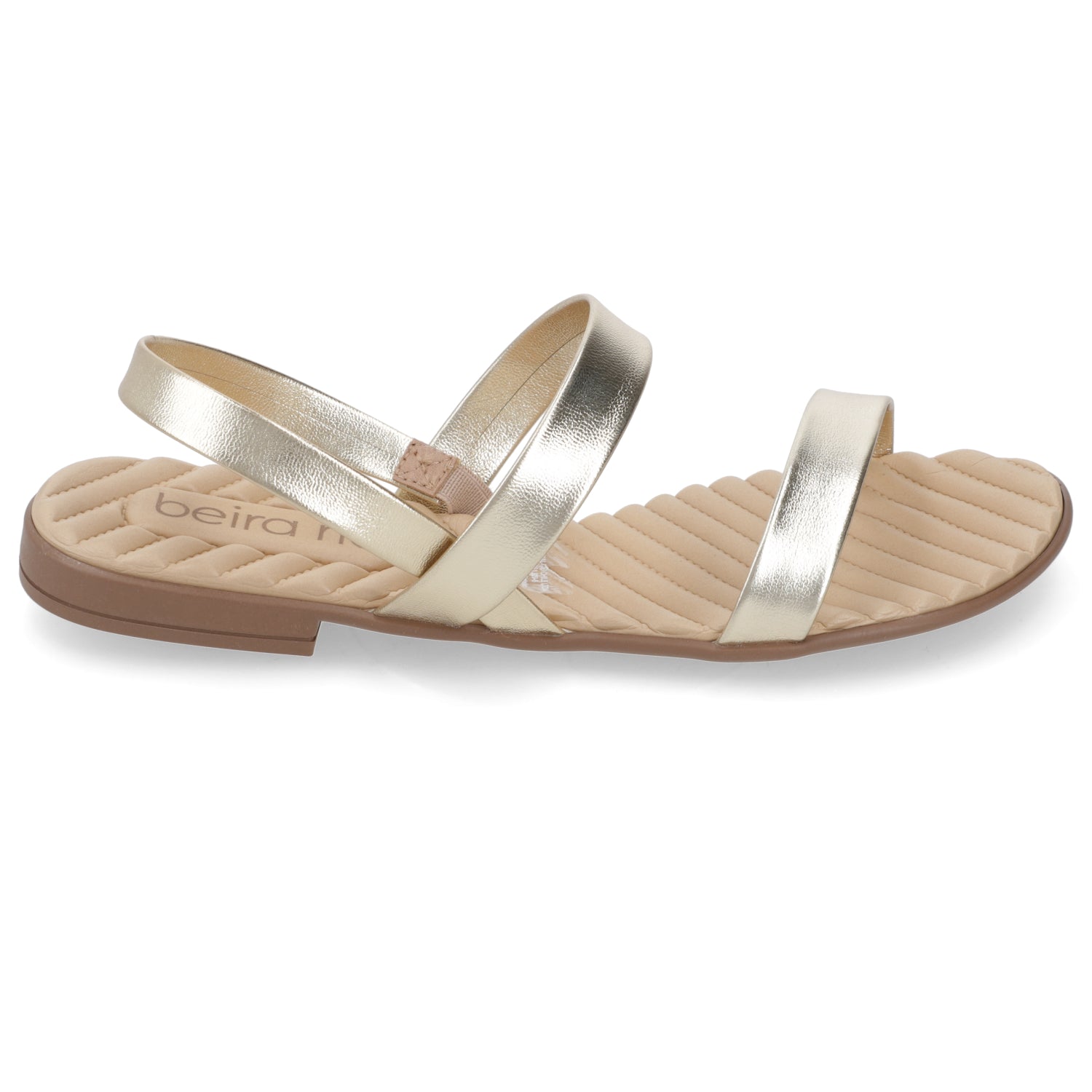 Sandalia Dorado Beira Rio Ecocuero Metalizado 35 / Dorado