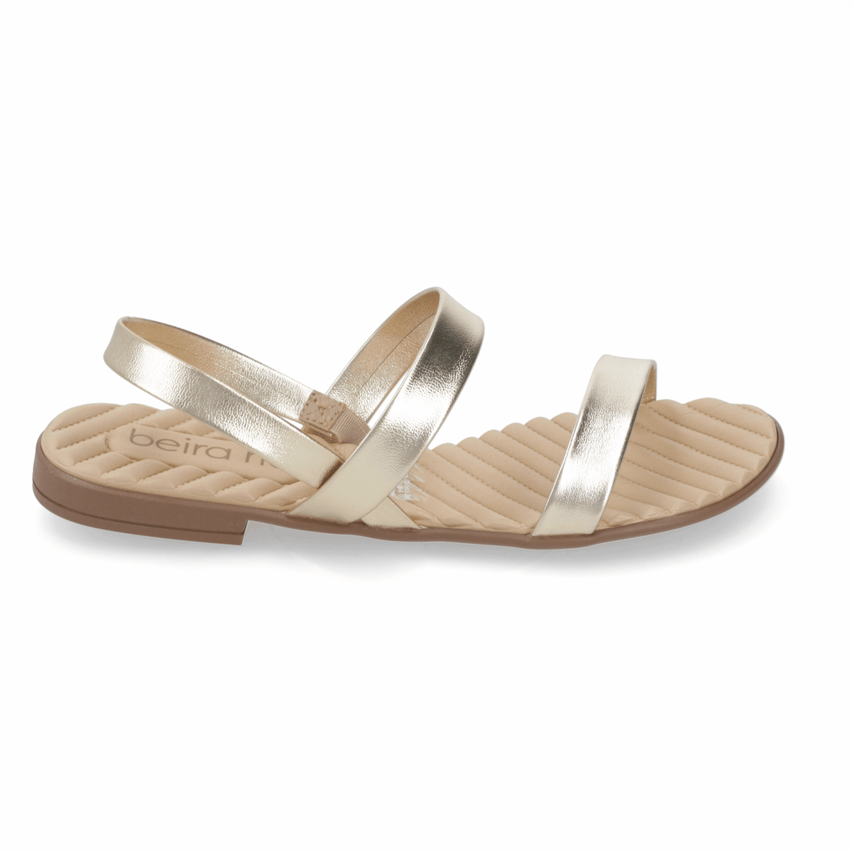 Sandalia Dorado Beira Rio Ecocuero Metalizado 35 / Dorado