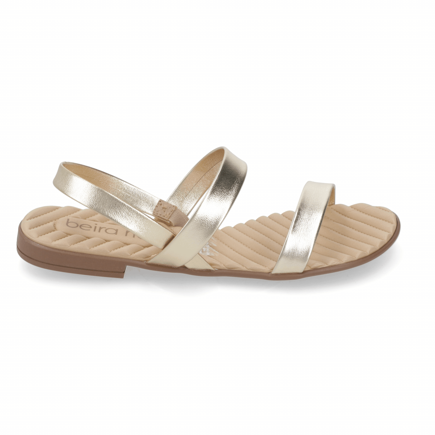 Sandalia Dorado Beira Rio Ecocuero Metalizado 35 / Dorado