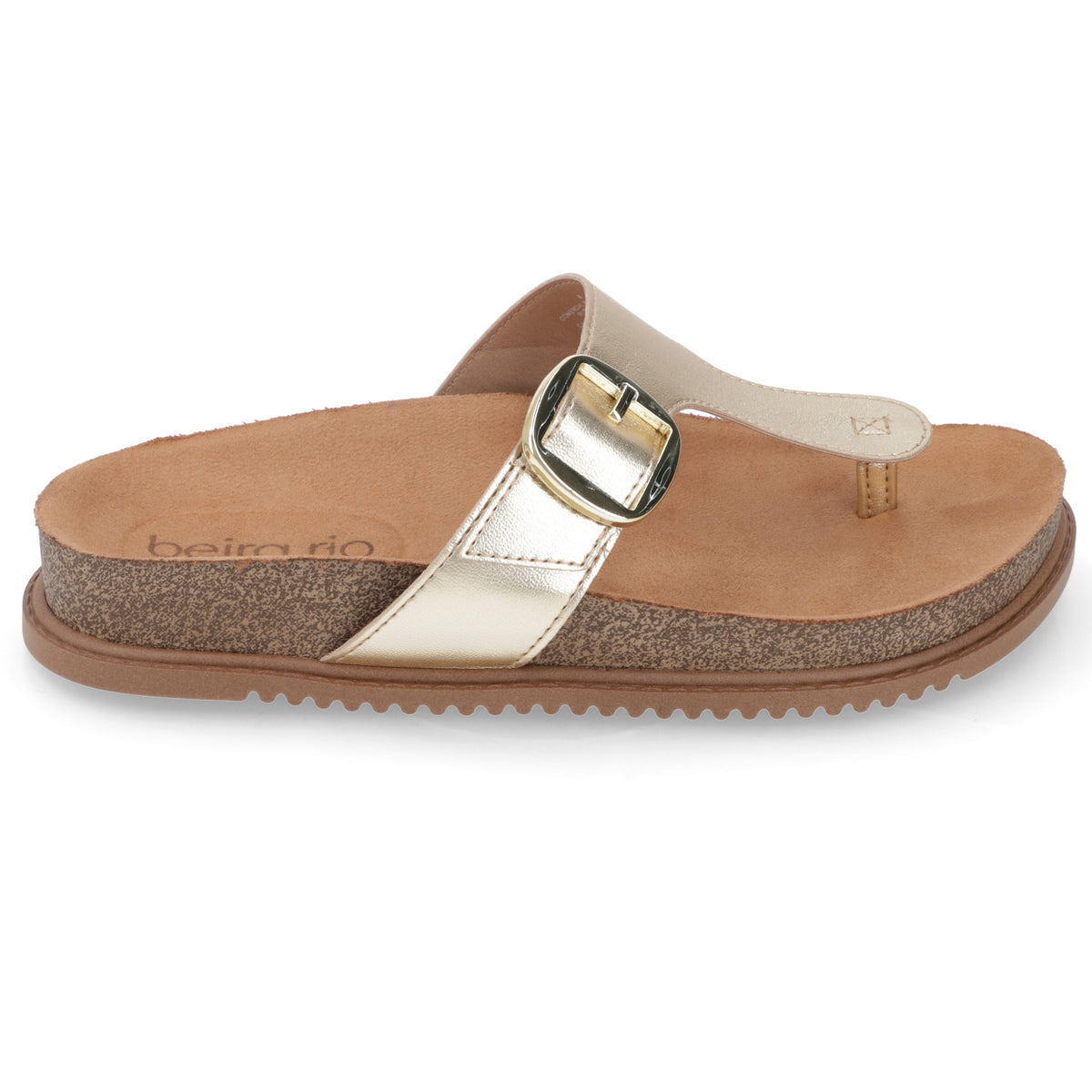 Sandalia Plana Dorada Beira Rio 34 / Dorado