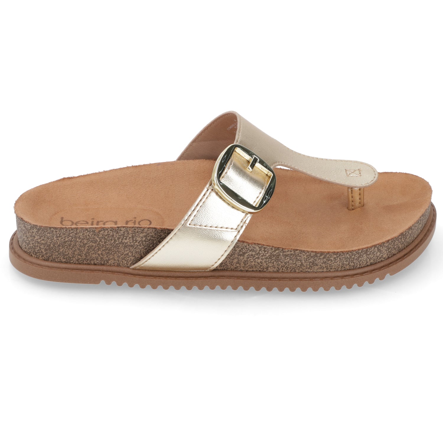 Sandalia Plana Dorada Beira Rio 34 / Dorado