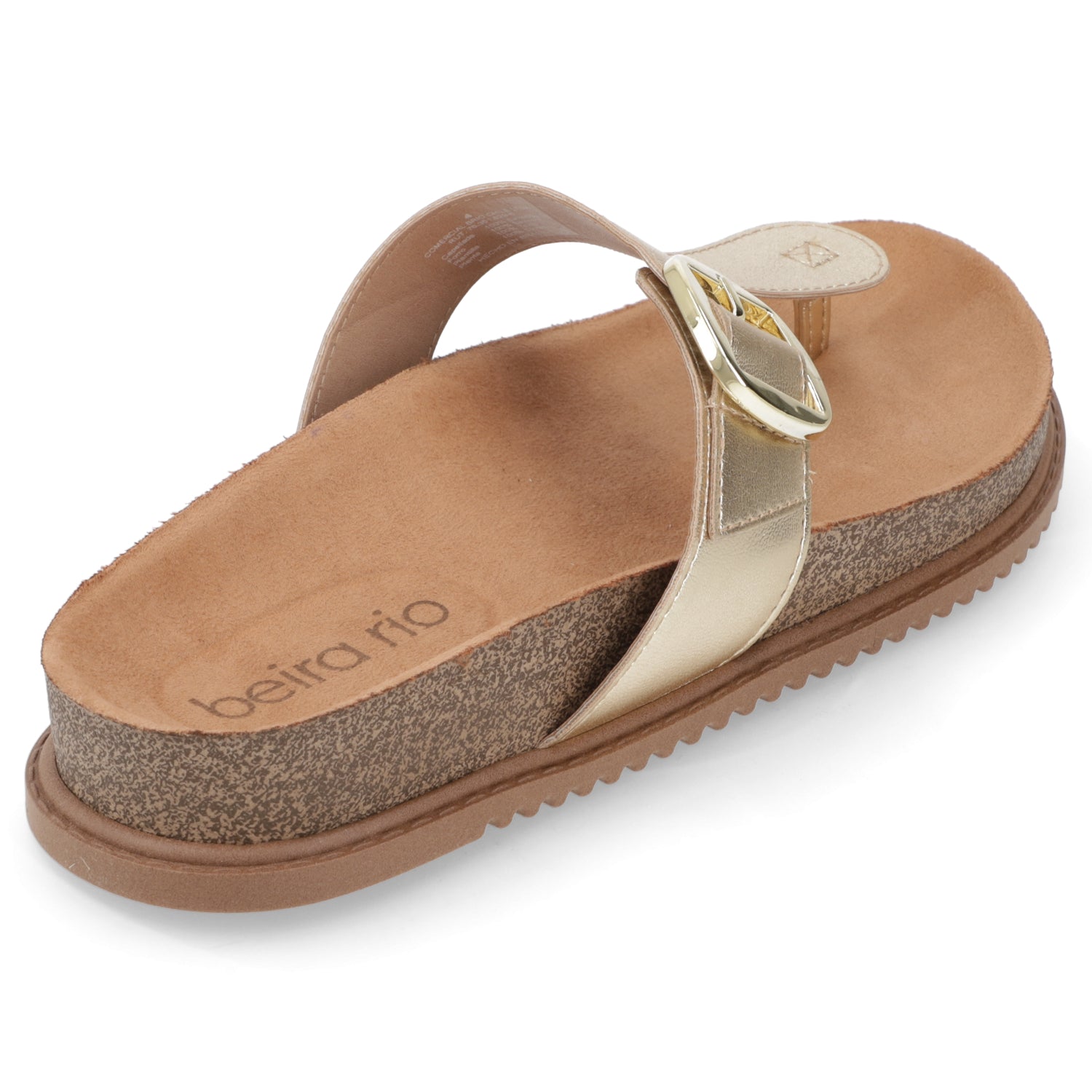 Sandalia Plana Dorada Beira Rio 34 / Dorado