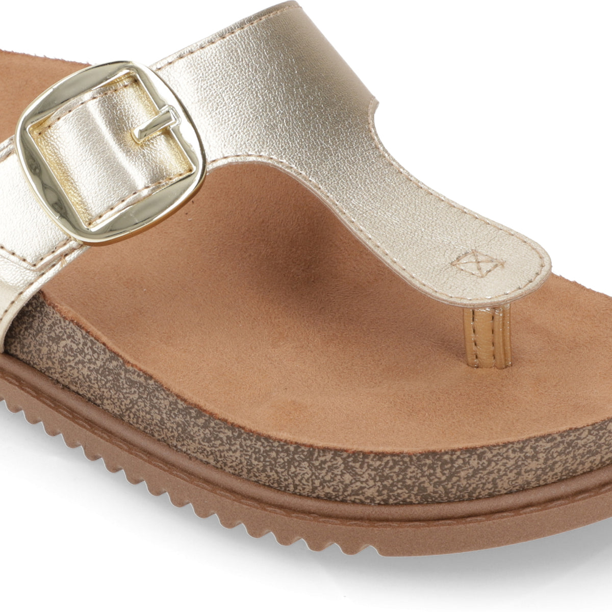 Sandalia Plana Dorada Beira Rio 34 / Dorado