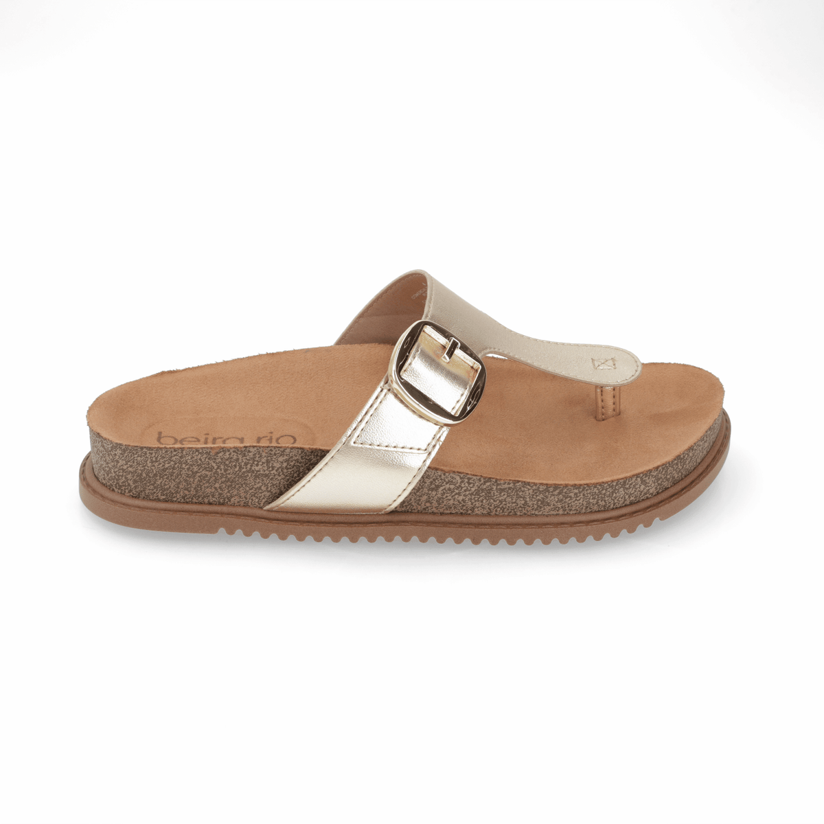 Sandalia Plana Dorada Beira Rio 34 / Dorado