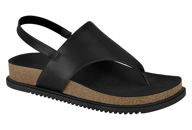 Sandalia Eco Cuero Negra 34 / Negro