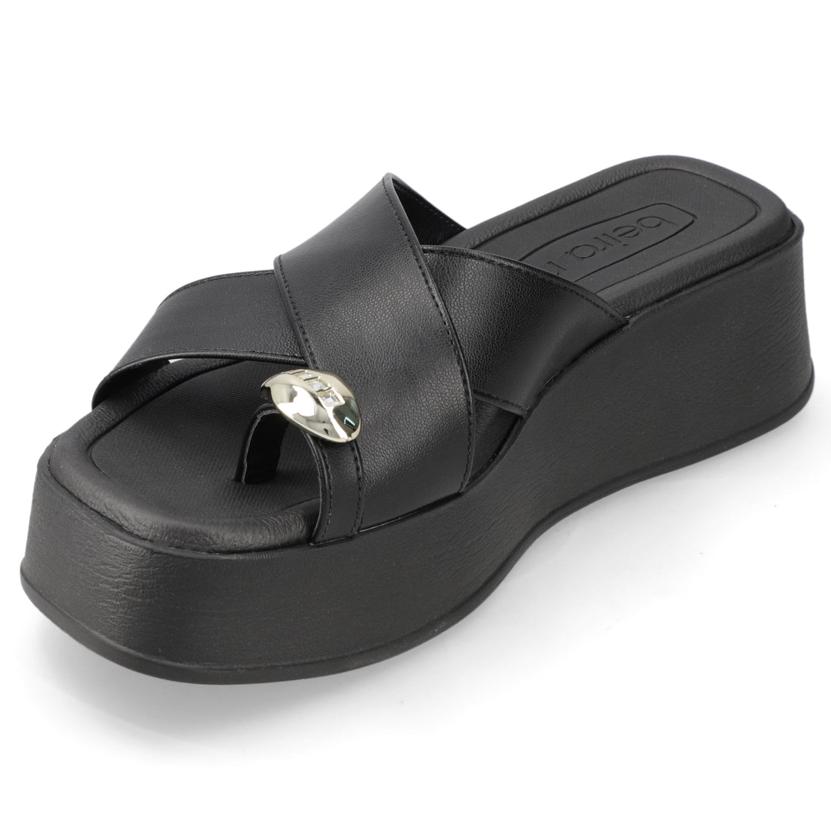 Sandalia Plataforma Negro Beira Rio Ecocuero 35 / Negro