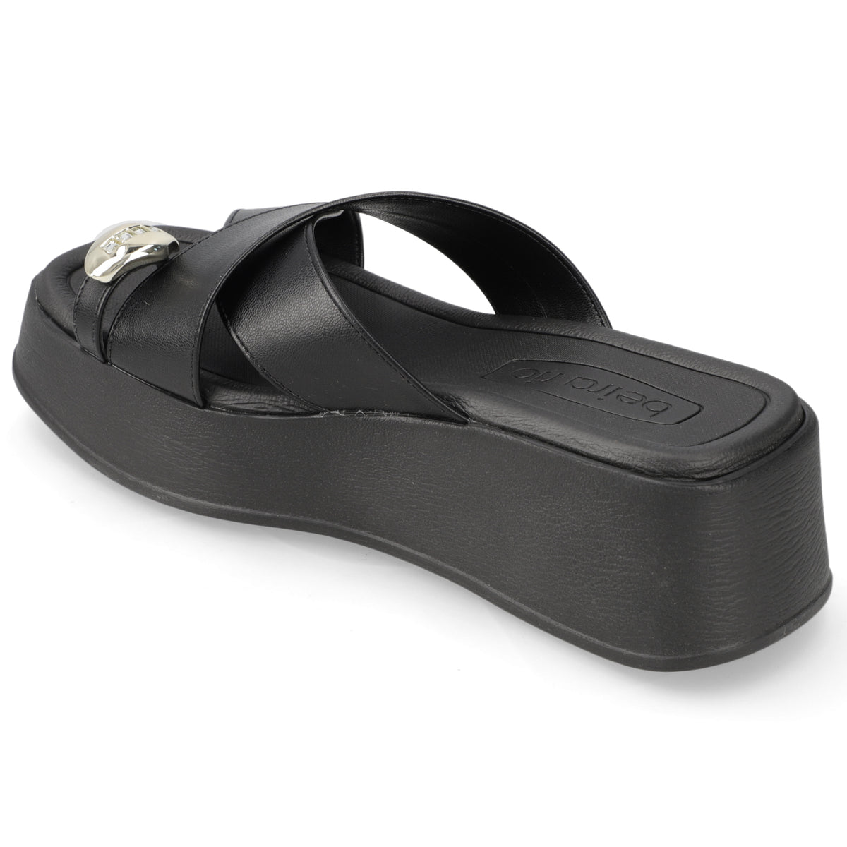 Sandalia Plataforma Negro Beira Rio Ecocuero 35 / Negro