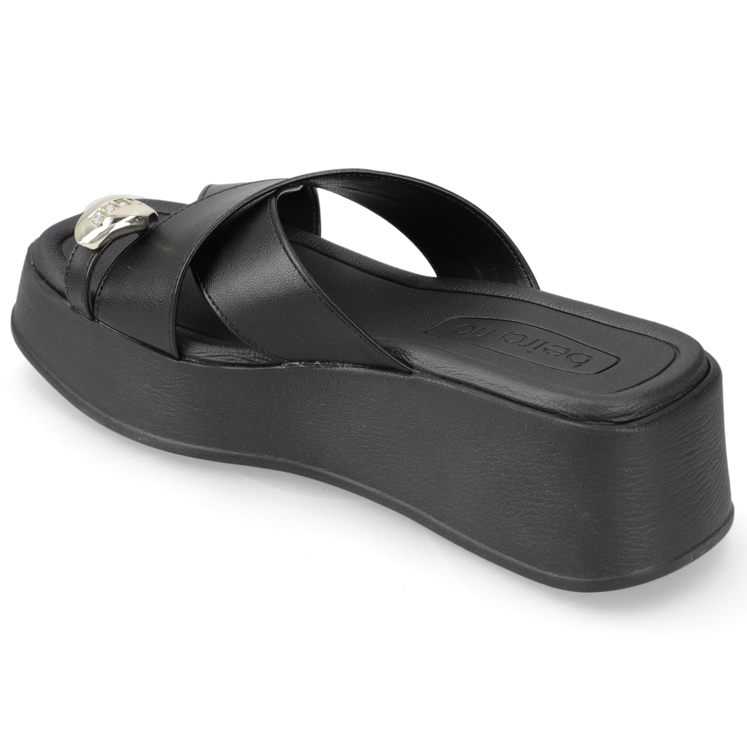 Sandalia Plataforma Negro Beira Rio Ecocuero 35 / Negro