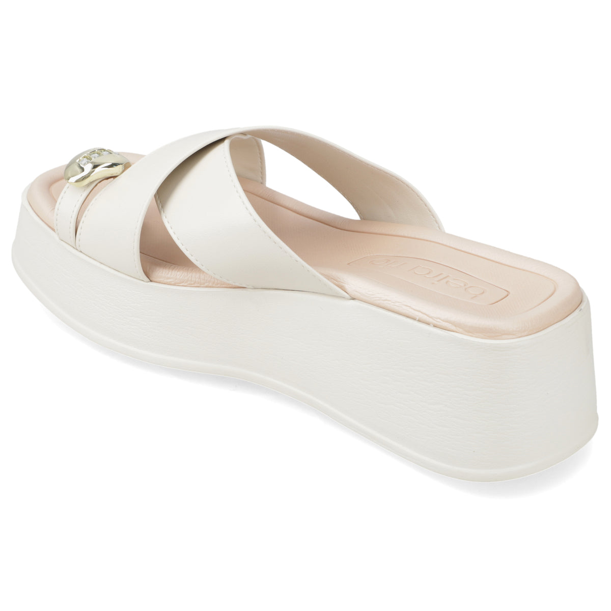 Sandalia Plataforma Blanco OFF Beira Rio Ecocuero 35 / Blanco OFF