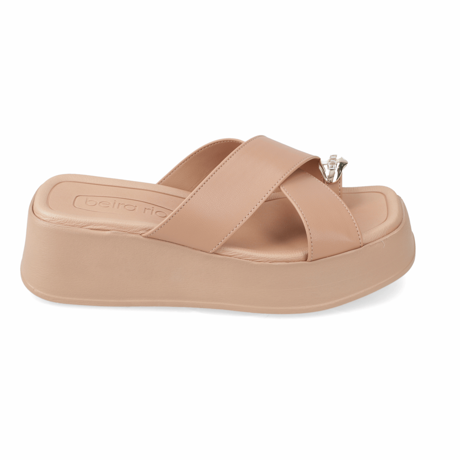 Sandalia Plataforma Nude Beira Rio Ecocuero 35 / Nude