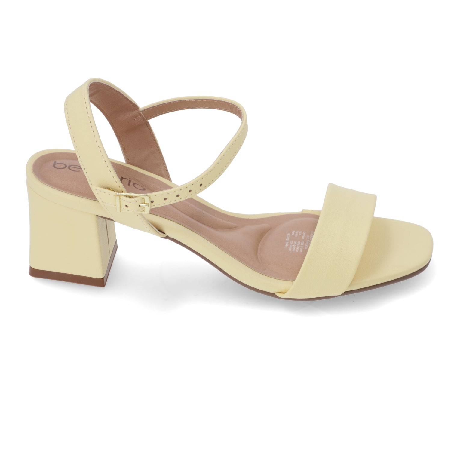 Sandalia Taco Cuadrado Eco Cuero Amarillo 8536-100-9569-83683