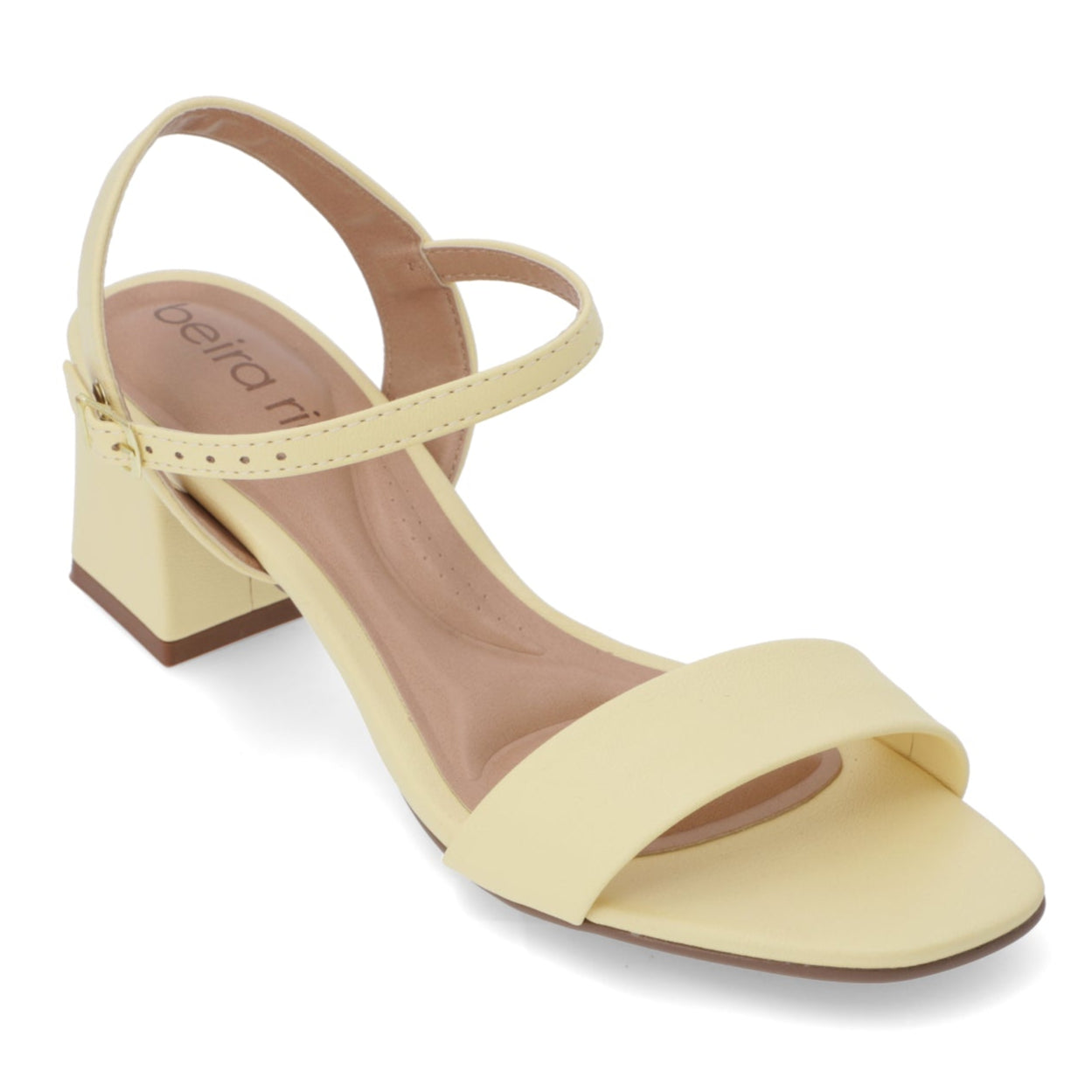 Sandalia Taco Cuadrado Eco Cuero Amarillo 8536-100-9569-83683