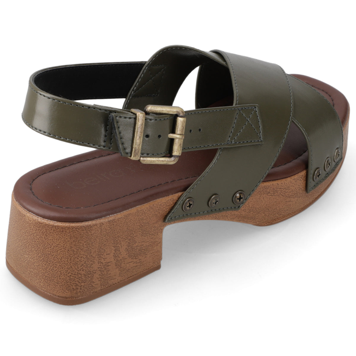 Sandalia Taco Ancho Bajo Verde Beira Rio
