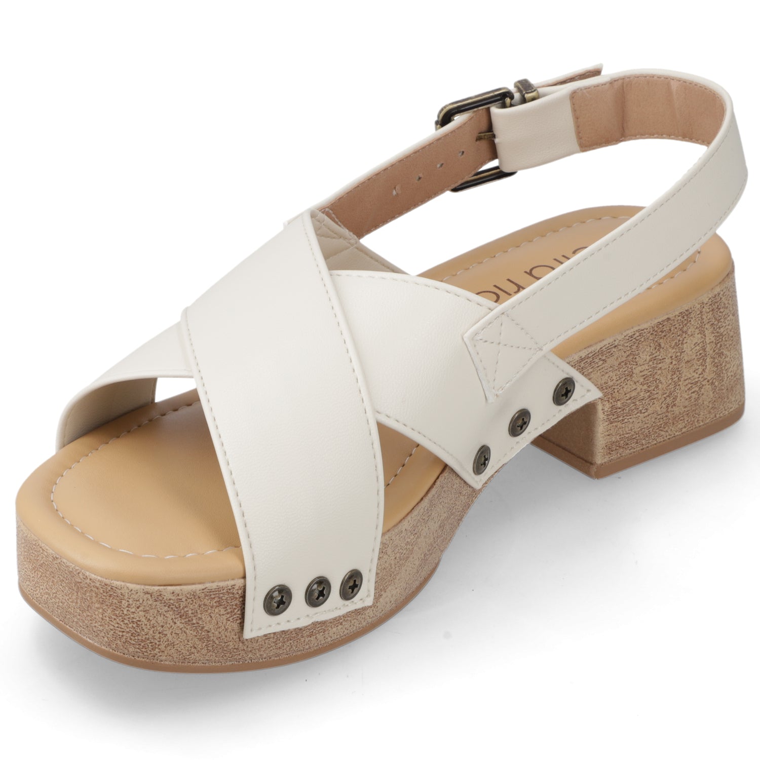 Sandalia Taco Ancho Bajo Blanco OFF Beira Rio