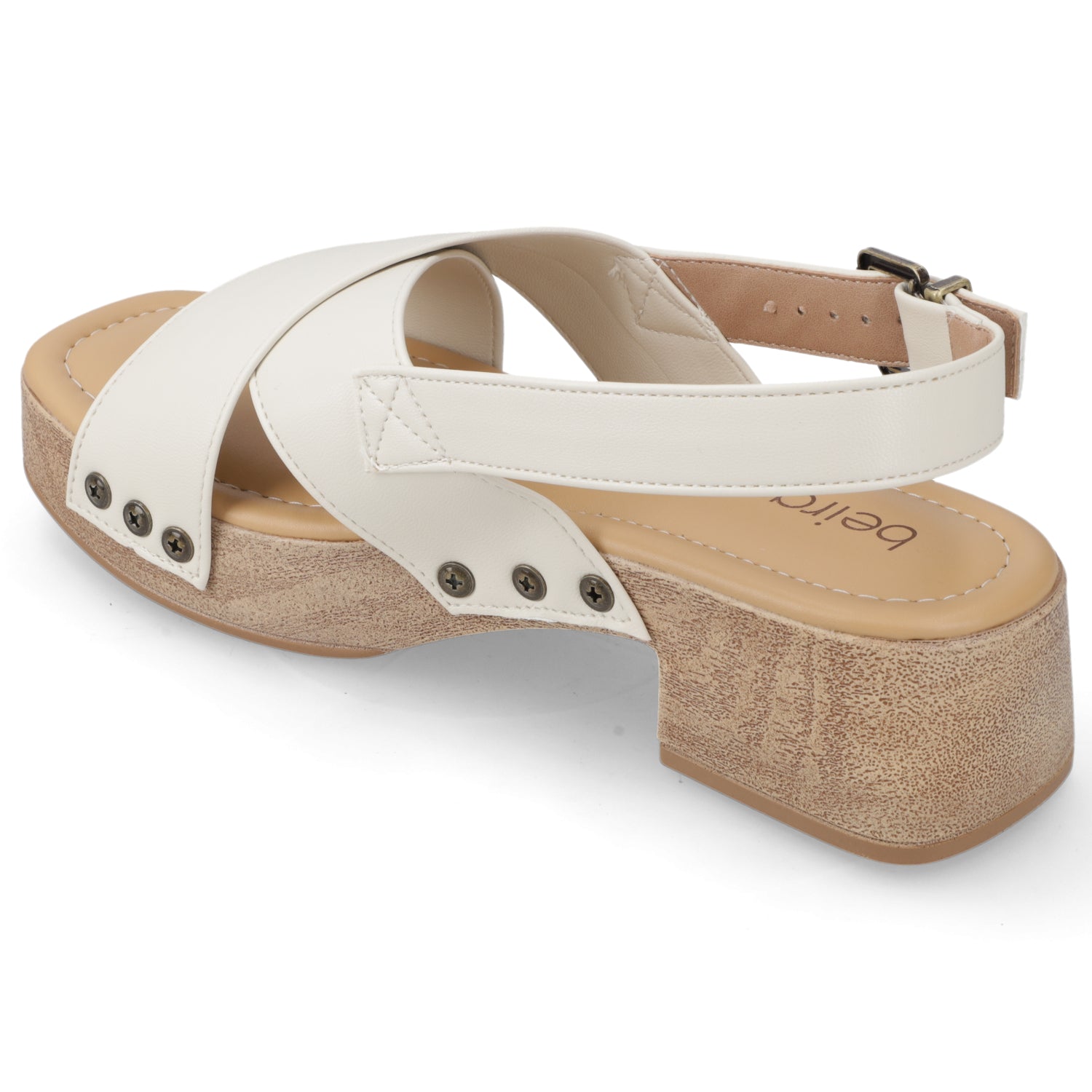 Sandalia Taco Ancho Bajo Blanco OFF Beira Rio
