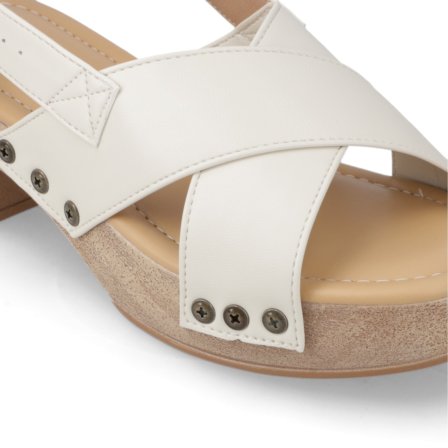 Sandalia Taco Ancho Bajo Blanco OFF Beira Rio