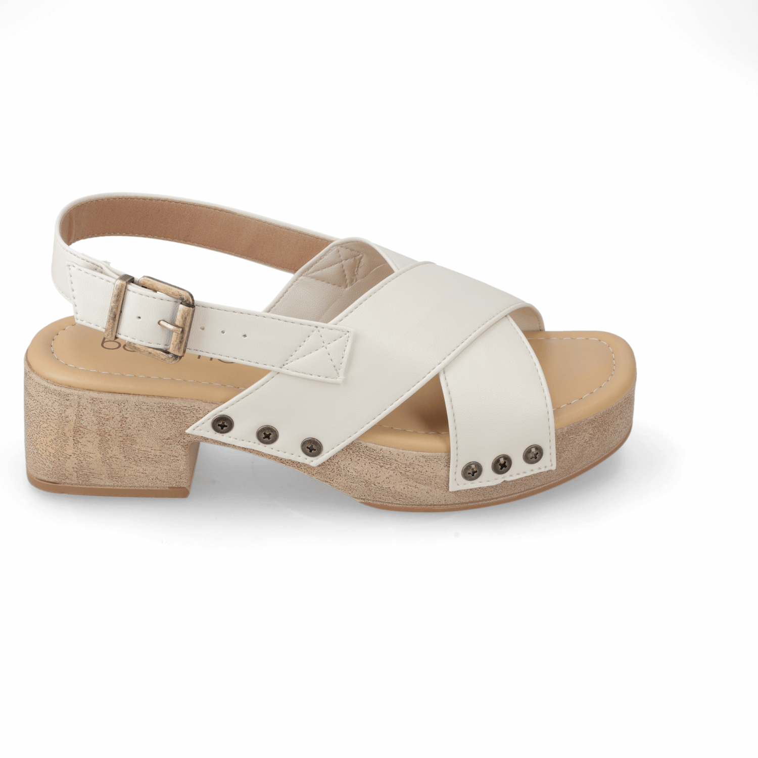 Sandalia Taco Ancho Bajo Blanco OFF Beira Rio