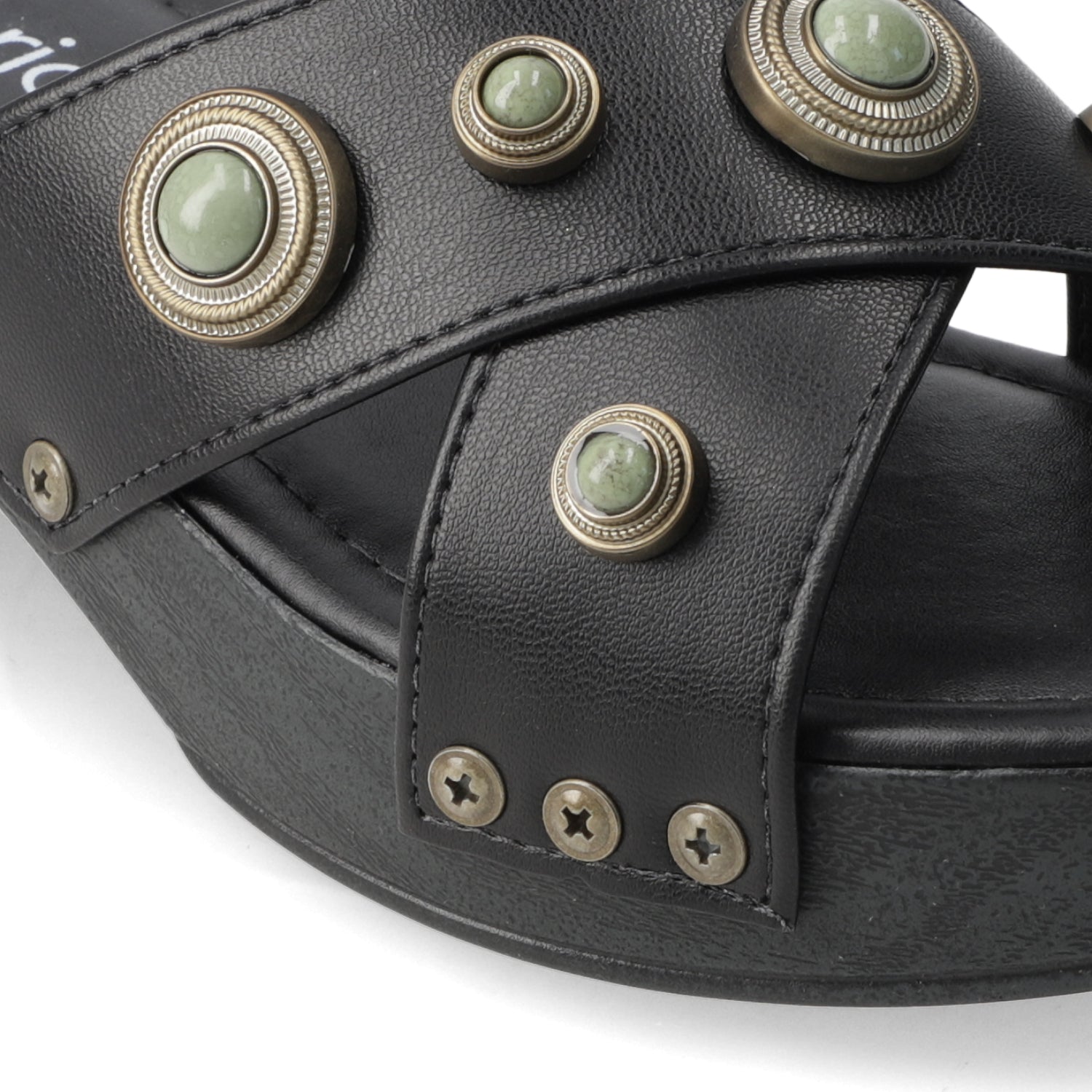 Sandalia Taco Ancho Bajo Negro Beira Rio