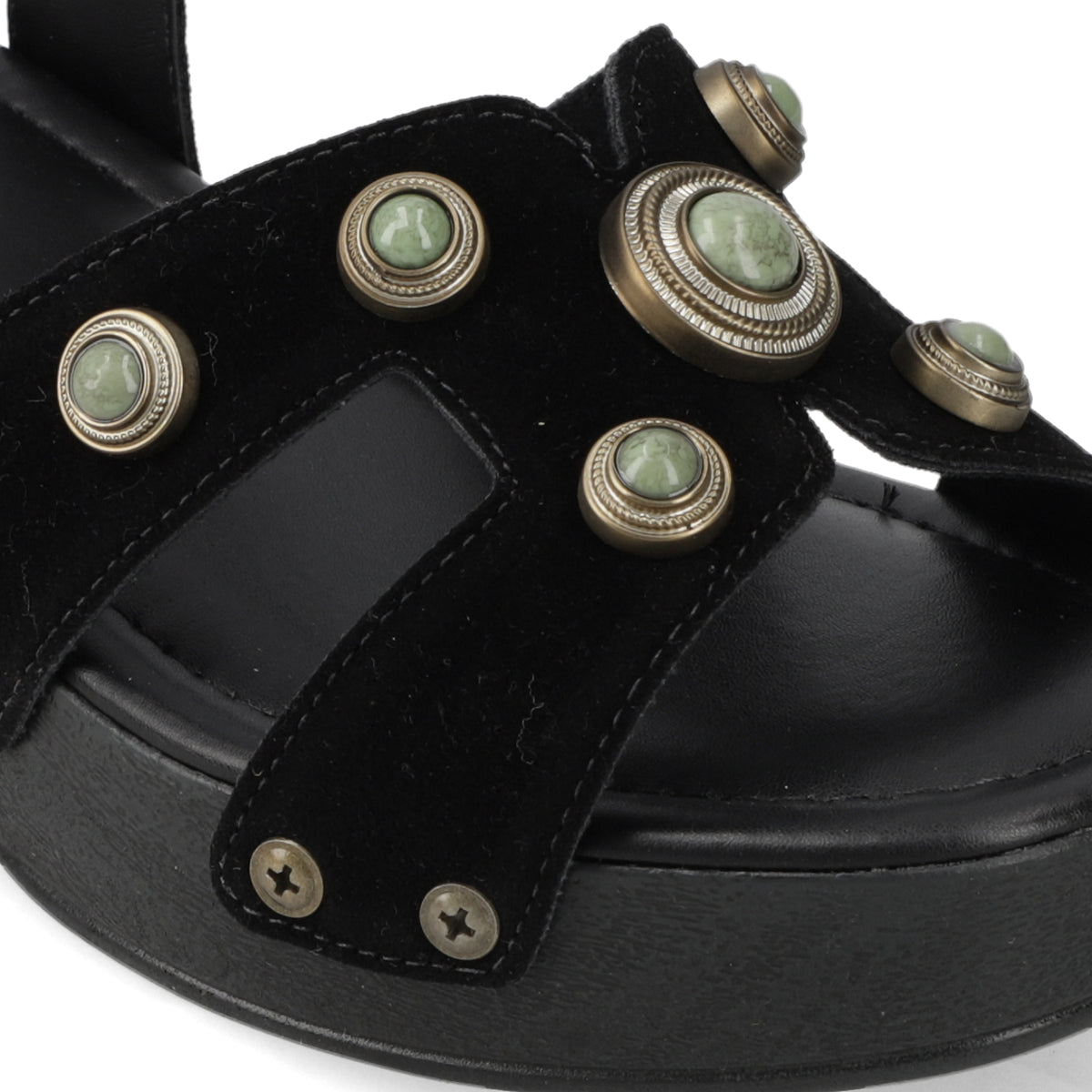 Sandalia Taco Ancho Bajo Negro Beira Rio