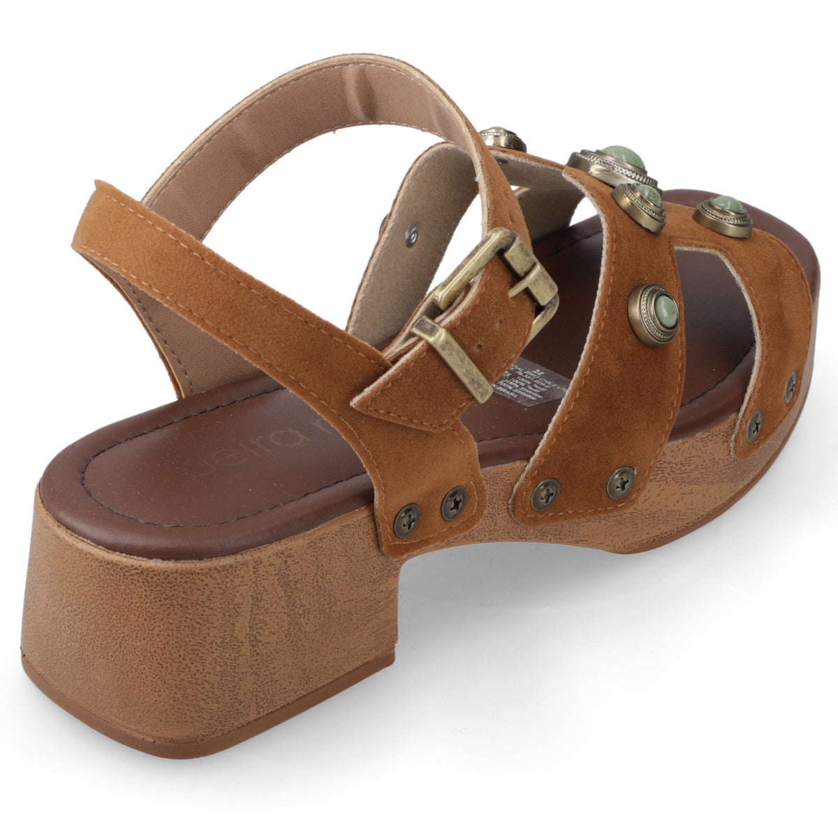 Sandalia Taco Ancho Bajo Caramelo Beira Rio