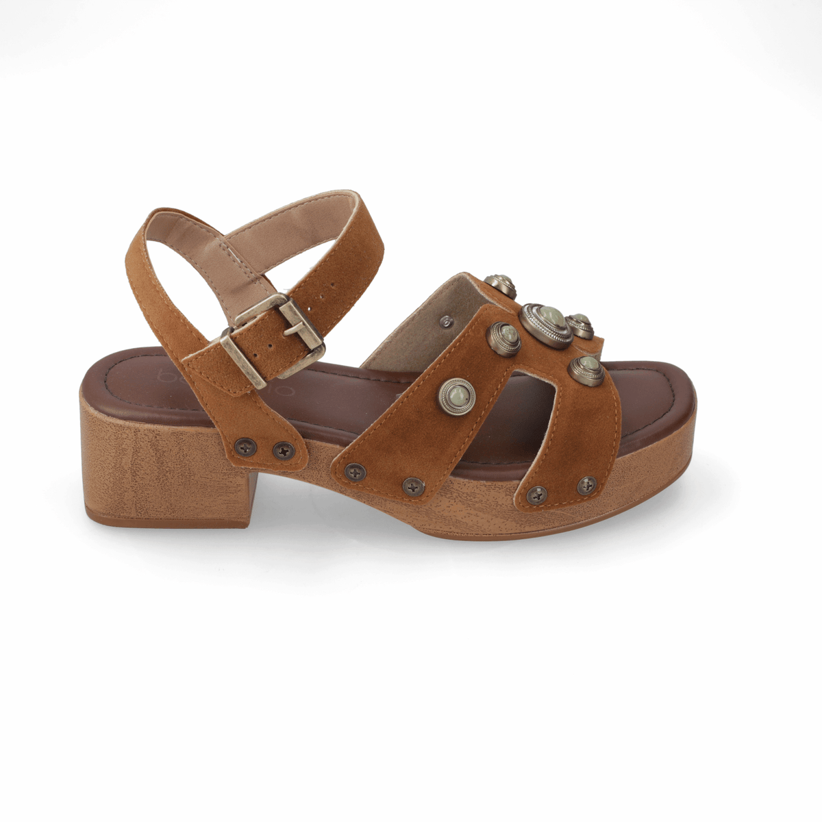 Sandalia Taco Ancho Bajo Caramelo Beira Rio