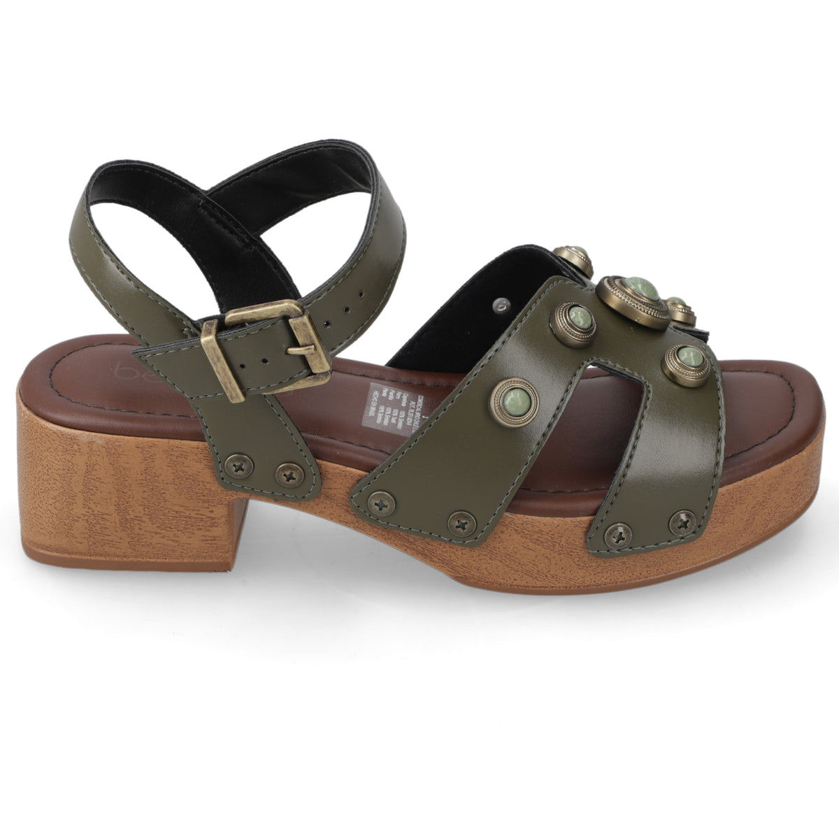 Sandalia Taco Ancho Bajo Verde Beira Rio