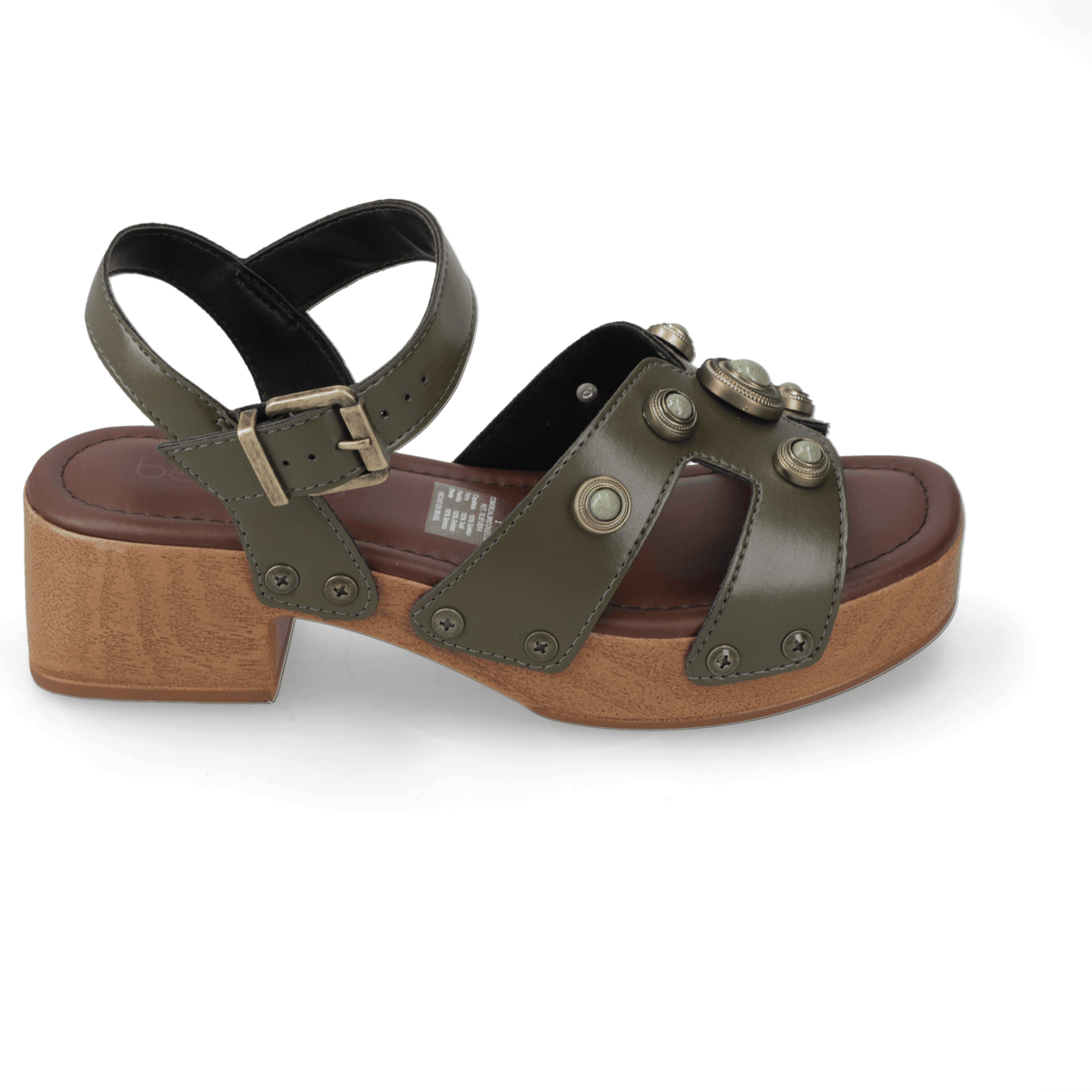 Sandalia Taco Ancho Bajo Verde Beira Rio