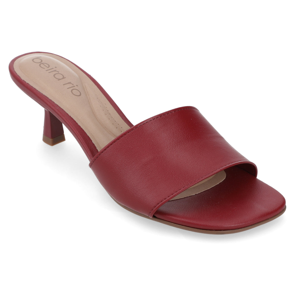 Sandalia Taco Aguja Bajo Cereza Beira Rio 35 / Cereza