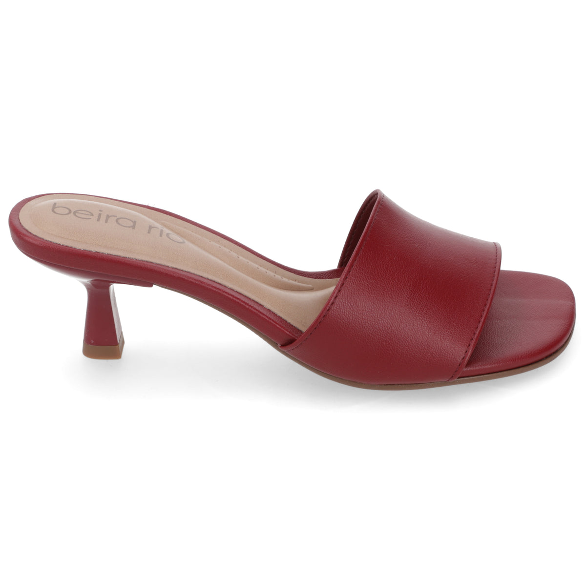 Sandalia Taco Aguja Bajo Cereza Beira Rio 35 / Cereza