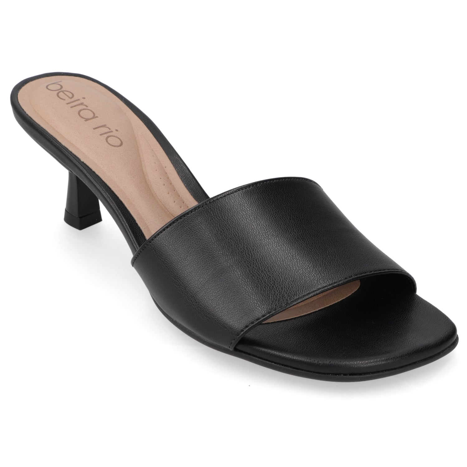 Sandalia Taco Aguja Bajo Negro Beira Rio 35 / Negro