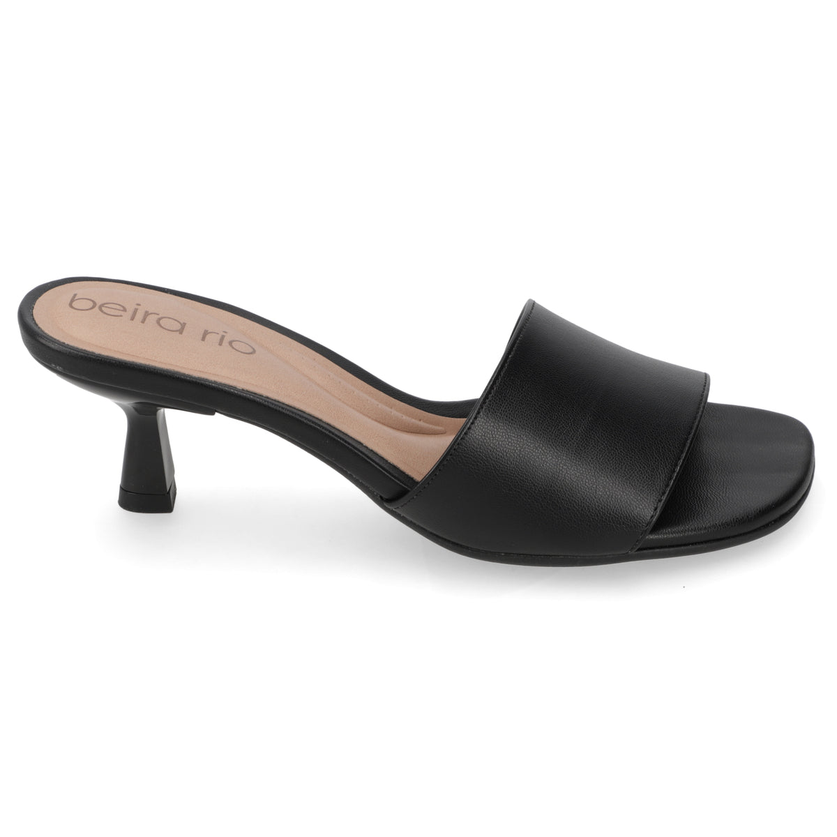 Sandalia Taco Aguja Bajo Negro Beira Rio 35 / Negro