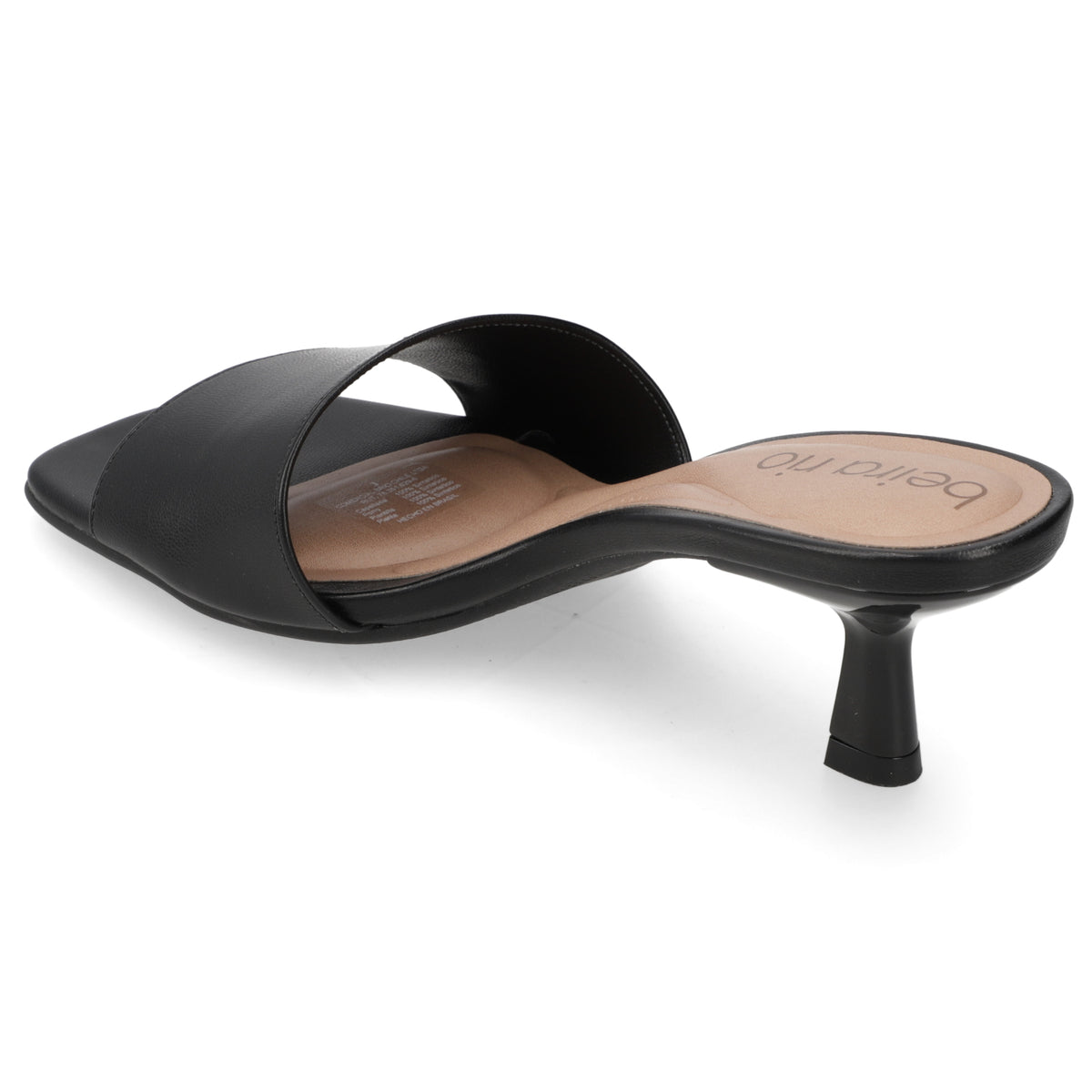 Sandalia Taco Aguja Bajo Negro Beira Rio 35 / Negro