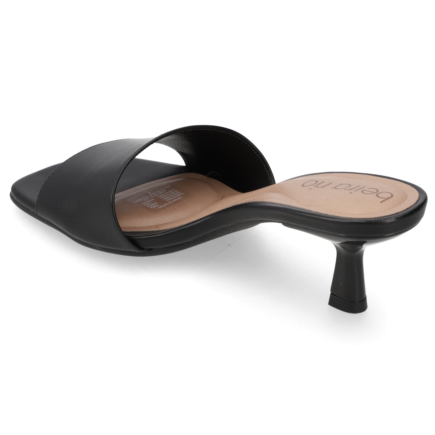 Sandalia Taco Aguja Bajo Negro Beira Rio 35 / Negro