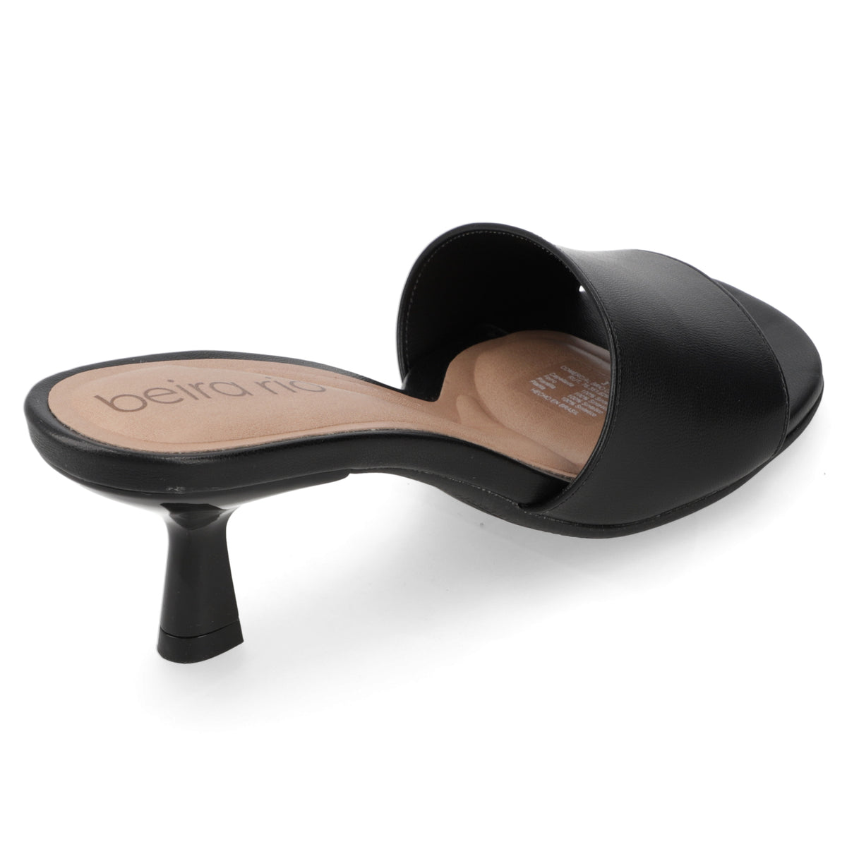 Sandalia Taco Aguja Bajo Negro Beira Rio 35 / Negro