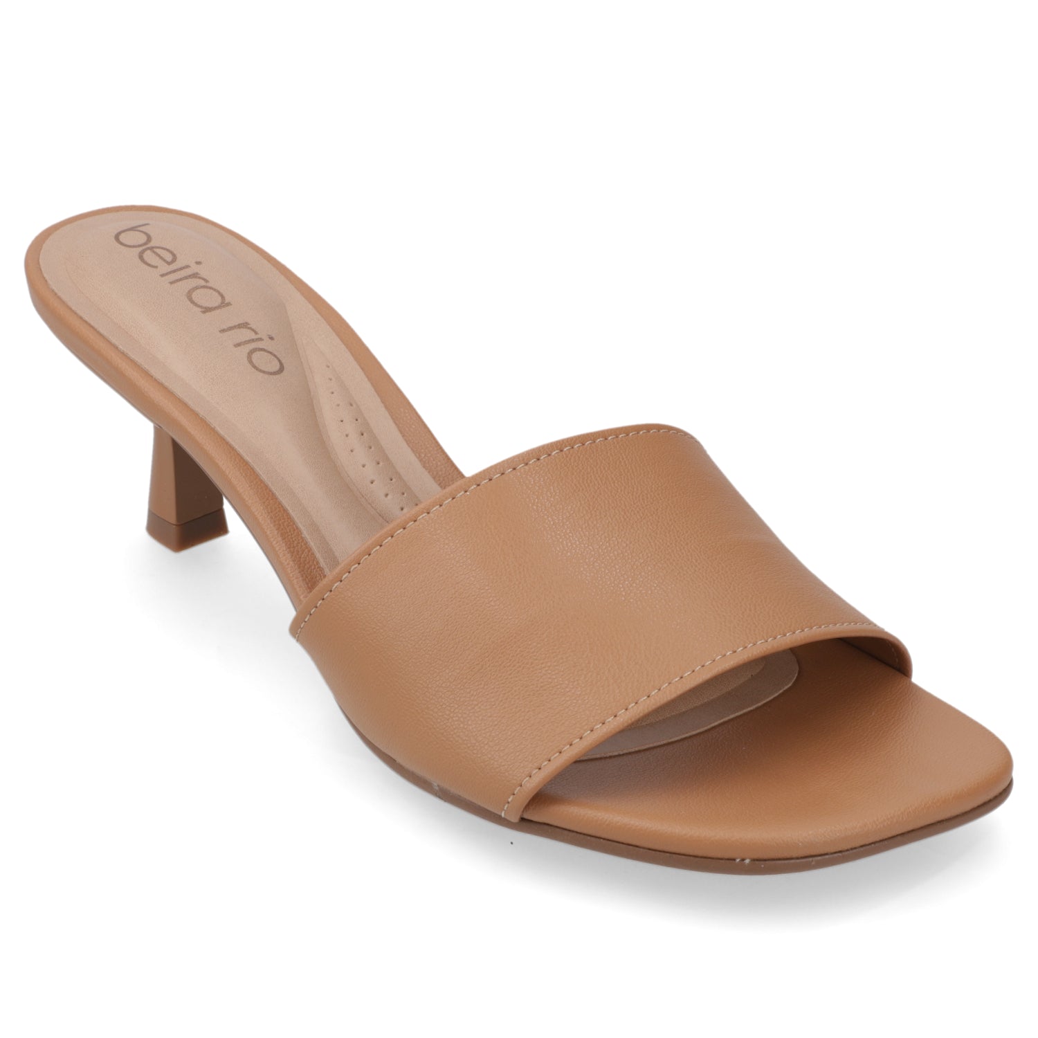 Sandalia Taco Aguja Bajo Camel Beira Rio 35 / Camel