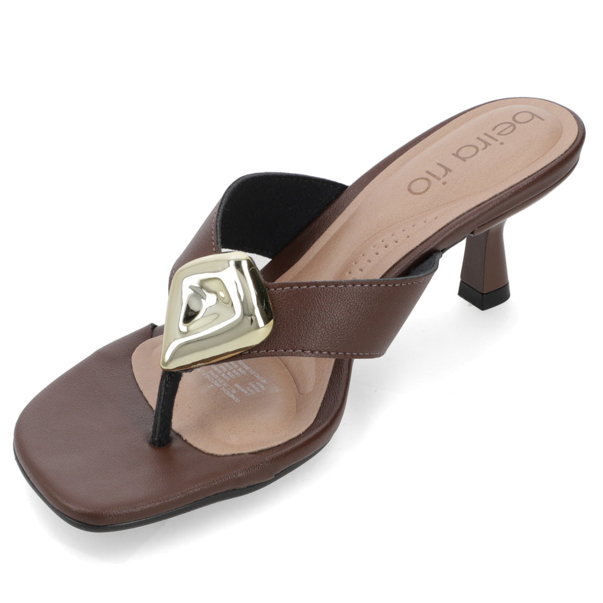 Sandalia Taco Aguja Bajo Café Beira Rio Ecocuero 35 / Café