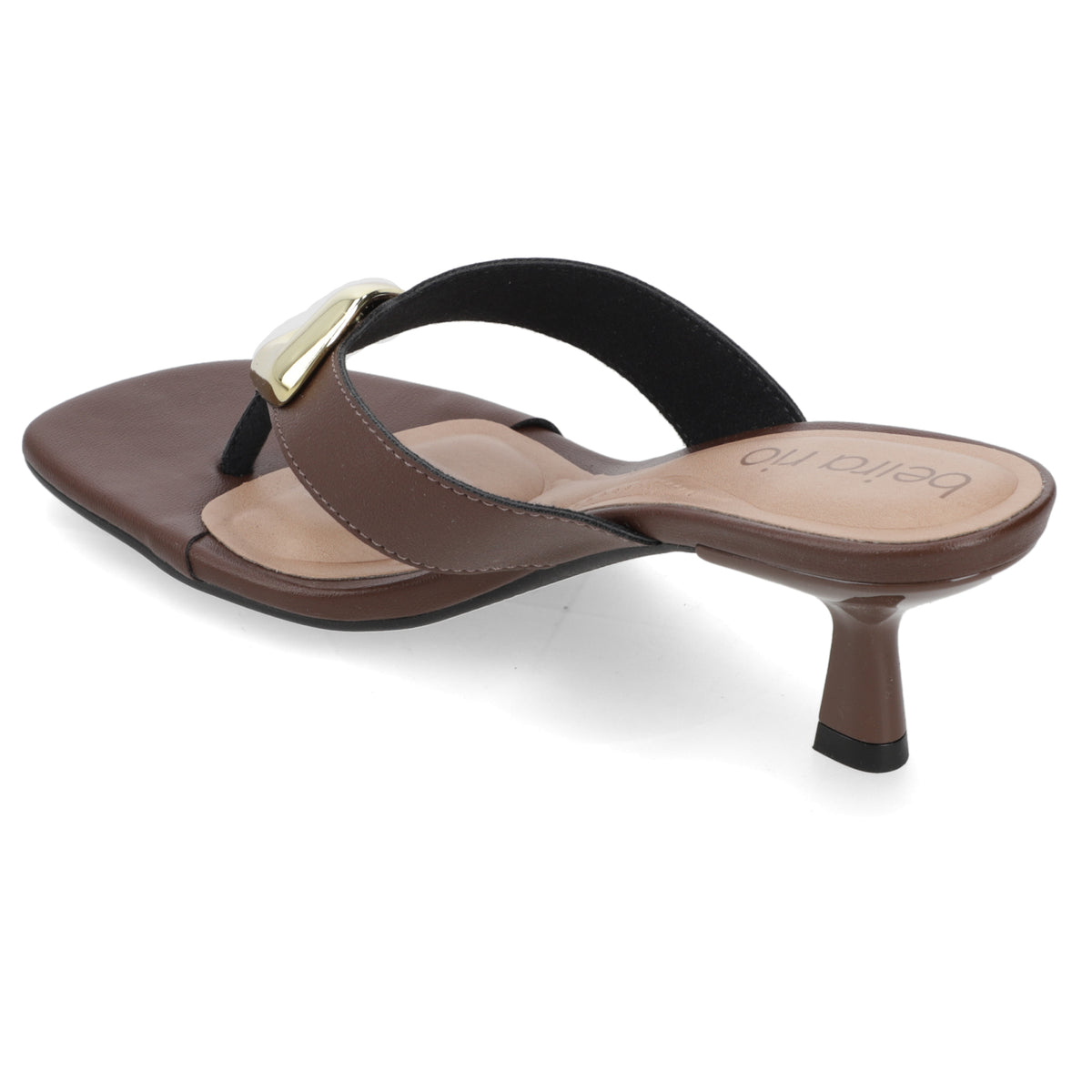 Sandalia Taco Aguja Bajo Café Beira Rio Ecocuero 35 / Café