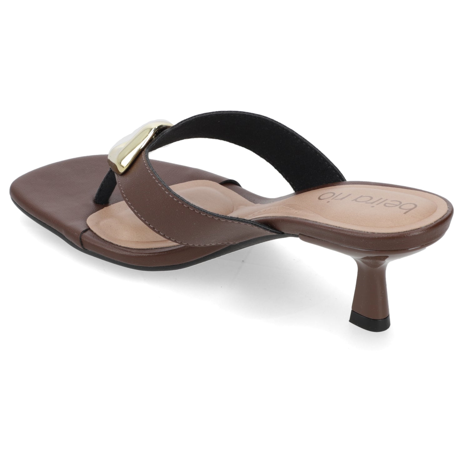 Sandalia Taco Aguja Bajo Café Beira Rio Ecocuero 35 / Café