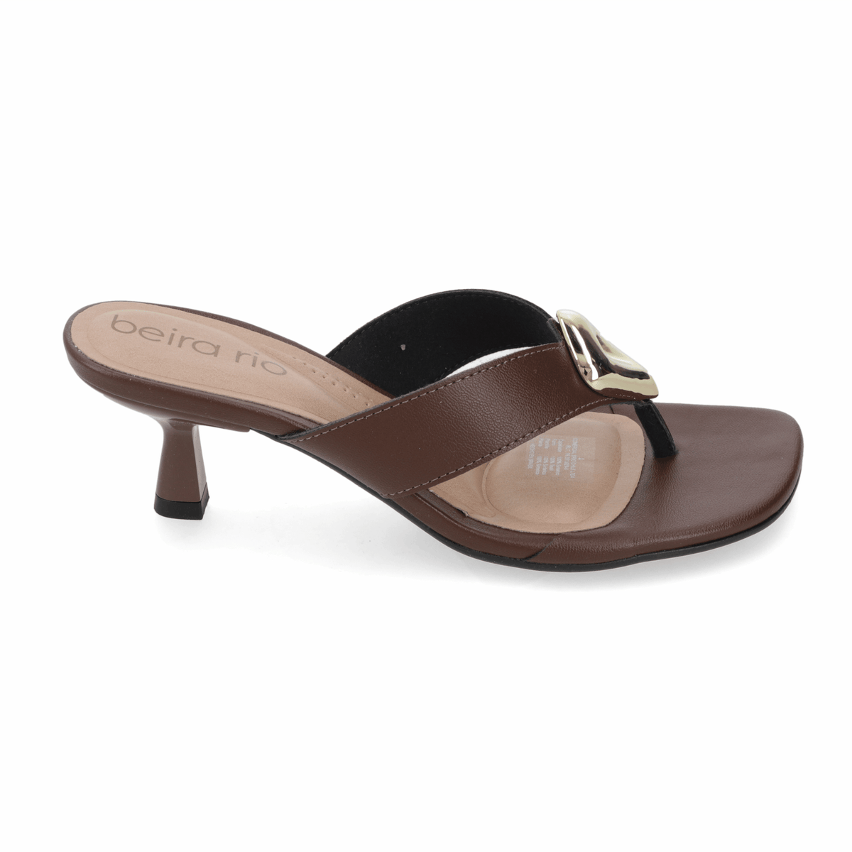 Sandalia Taco Aguja Bajo Café Beira Rio Ecocuero 35 / Café